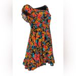 Lovers + Friends Dark Bouquet Floral Printed Ruffle Mini Dress XS Photo 2