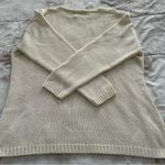 Jenny white cable knit fisherman chunky crewneck sweater, size L preppy cottage Size L Photo 6