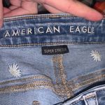American Eagle Outfitters Embroidered flowers super stretch jean shorts Photo 4