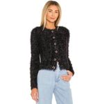 NWT TACH Clothing Helga Fuzzy Cropped Cardigan Photo 1