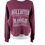 Hollister Oversized Los Angeles Music Tour Burgundy Sweatshirt Top Size XS Photo 1
