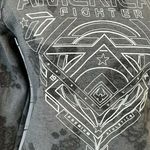 American Fighter Sweatshirt Small Gray long sleeve Floral rose Gray Pullover MMA Photo 4