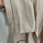 Caslon  Linen Blazer Jacket sz XS Striped Boyfriend Neutral Beige Photo 6