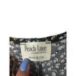 Peach Love Black Floral Sleeveless Lightweight Dressy Blouse Women Sz M Photo 5