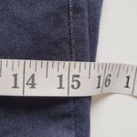 Ecru  blue denim cropped flare raw hem jeans size small Photo 9