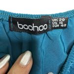 Boohoo Teal Bodysuit Neckline Peek a Boo Cut Out Detail Size 16 Photo 6