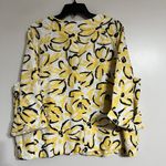 Dress Barn Blazer Jacket Women Size 20W Yellow White Floral Lined Elbow Sleeve Photo 6