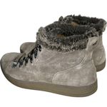 Johnston & Murphy Grey Suede Leather Faux Fur Trim Ankle Boots Women's Size 9 Photo 7