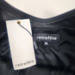 Retrofete Fae Patchwork Skirt Black Lamb Leather Goat Suede Size Medium NWT Photo 8