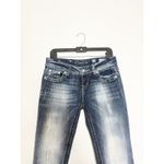 Miss Me  Jewel Easy Boot Stretch Jean Size 26 Y2K Rhinestone Euro Vintage Photo 4