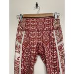 Free People Movement Printed Leggings Women XS You're A Peach Ruched Red Boho Photo 2