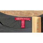 Saks 5th Avenue Saks Fifth Avenue S/P Dark Gray Tie Front Long Sleeve Top Photo 1