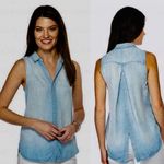 Anthropologie Anthro Cloth & Stone Tencel Chambray Shirt Top Photo 2