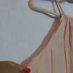 Ramy Brook  Anya Pleated Satin Halter Top Blouse Dusty Pink Size M Photo 2