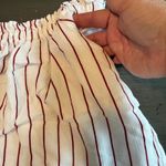 Bershka  Striped Mini Skirt White Red Viscose Size Small‎ Summer Casual Photo 3