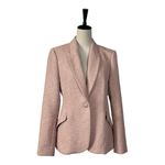 L'Agence L’Agence Blazer Boucle Tweed Peak Lapel One Button Petal Pink Women’s Size 8 Photo 11