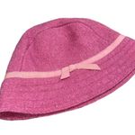 Vintage Light Pink Hat Women’s One Size Bow Detail Felt Like Material Accessory! Photo 3