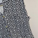 Elegant Black and White Geometric Jumpsuit Size L Photo 4