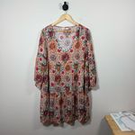 Natural Life Women’s Charlotte Flowy Dress in Pink Folk Floral Size XL Photo 5