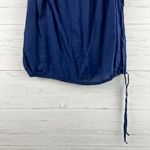 Free People  Blue Embroidered Sleeveless Cotton Tank Top Size M Photo 4