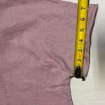 Garnet Hill  100% Linen Pink/Purple Short‎ Sleeve Button Up Shirt Size 4 Photo 5