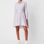 French Connection  Navy and White Striped Shirt Dress Belted NWOT Photo 7