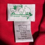 Vtg 1990s Quacker Factory Red Black Floral Applique Cotton Collared Jacket Sz M Size M Photo 3