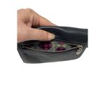 Franco Sarto Women's Black Leather Fold Over Snap Closure Wallet w Change Pouch Photo 8