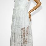 SAU LEE Selena Floral Lace Midi Dress, White, 0 (US) White Photo 11