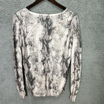 VICI Top Womens Small Gray Snakeskin Animal Print Long Sleeve Lightweight Boho Photo 6