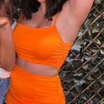 Amazon two piece orange skirt set Photo 0