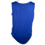 None Maternity Tank Top With Baby Feet and Heart Around Them Blue Size XLarge Photo 1