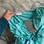 Meshki  Candice Ruched Maxi Dress In Mint Photo 7