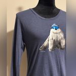 Columbia NWOT Blue and White Polar Bear Graphic Long Sleeve Shirt size large Photo 1