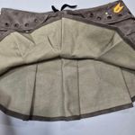 Zemeta Attic Box Tie Micro Skirt in Taupe Tan Size XS Photo 6