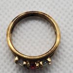 Sterling Silver Gold Plated, Spinel & Aquamarine Ring Blue Photo 4