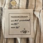 Central Park West Women's High Rise Striped Linen Blend Wide Leg Pants M NWT Photo 4