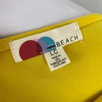 Free People Beach Rosalia Low Open Back Knit Mini Dress Golden Yellow Large Photo 6