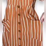 Cotton On Orange/ white striped midi dress Orange Size M Photo 4