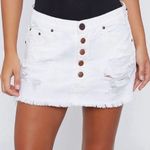 One Teaspoon One X  Women Size 26 White Junkyard Sort Distressed Skirt Button NEW Photo 10
