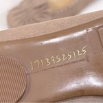 Neiman Marcus  Tan Suede Scalloped Ballet Flats with Ruched Bow Detail Size 7 Photo 2