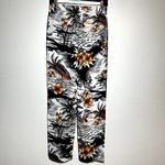 Maje  Washed Silk Trimmed Crepe Wide Leg Pants 100% Silk High Rise Floral 2 M 28" Photo 5