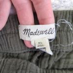 Madewell Gauze Wide Leg Crop Pants Olive Green Womens XL Elastic Waist Cotton Photo 4