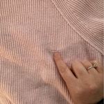 Free People  Size M Too Good Pink Knit Pullover Mock Neck Sweater Ballet Preppy Photo 3