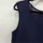Ming Wang Classic Navy Mini sheer Dress L Career sleeveless Photo 7