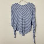Free People Morning Striped Dolman Top Size Small Blue Minimal Beach Blue Fall Photo 5