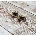 YSL Yves Saint Laurent Vintage Clip On Earrings Swirl Flower Photo 2