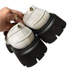 Maje  White penny Loafers Black lug Soles 40 Photo 2