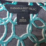 Banana Republic  Sleeveless Drape Front Dress Womens Medium Geometric Print Midi Photo 5