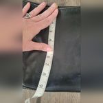 Fossil Vintage Y2K era  black leather shoulder bag with white stitching. Photo 4